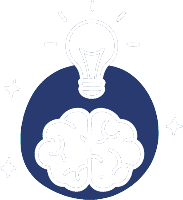 Brain and light bulb illustration